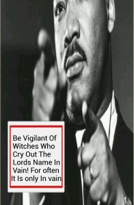 The lords name in vain