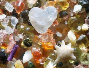 What ocean sand looks like - magnified 250 times.