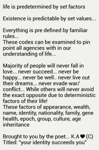 Your identity succeeds you