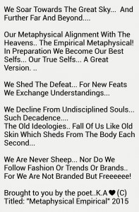 Metaphysical Empirical